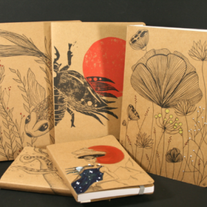 carnets décorés à la main, avec illustration unique et originale