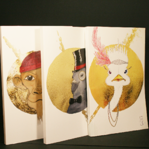 carnets à lignes, avec impression d'après illustrations originales